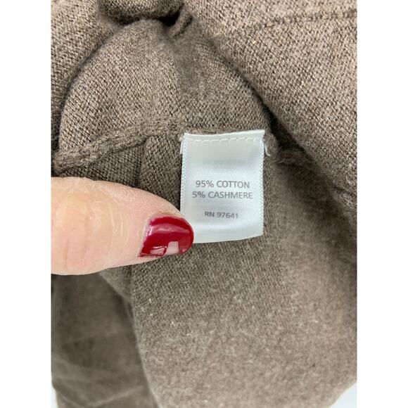 Purejill Cowl Neck Sweater Brown Knit Pullover Long Sleeve Cotton Blend Size S - Picture 4 of 4